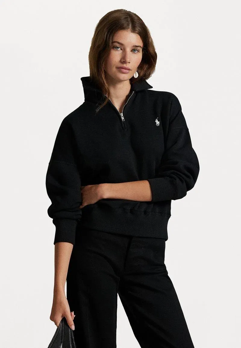 FLEECE QUARTER ZIP - Sweatshirt - black