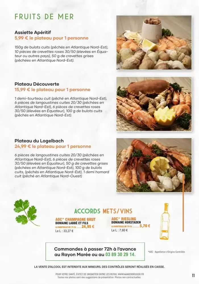 CARTE TRAITEUR 2025 du 31 mars au 31 décembre 2025 - Catalogue page 11