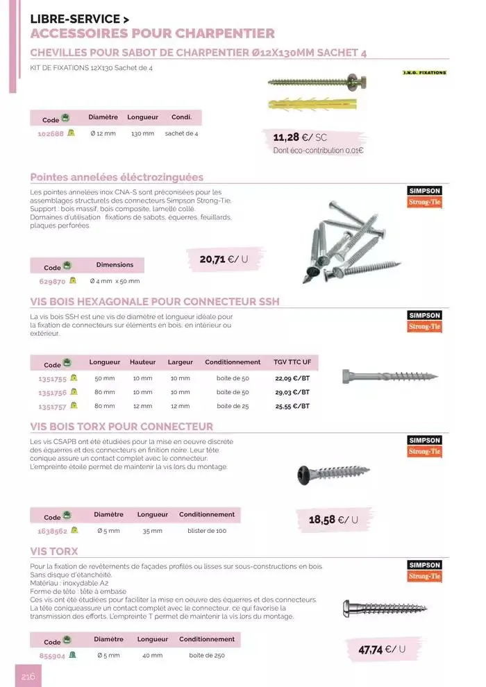 BOIS PANNEAUX 2025 2026 du 30 avril au 31 décembre 2026 - Catalogue page 216