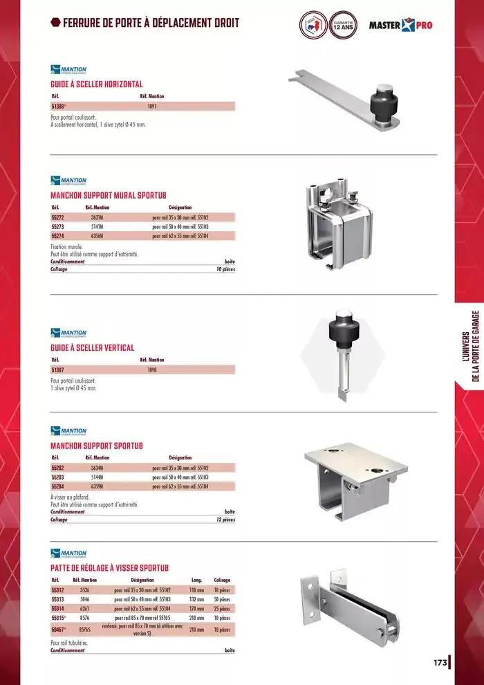 Guide Quincaillerie Serrurerie 2025 - 2026 du 1 avril au 1 avril 2026 - Catalogue page 175
