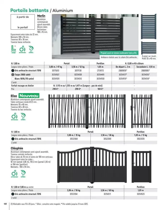 Aménagements Extérieurs 2025 du 1 janvier au 31 décembre 2025 - Catalogue page 48