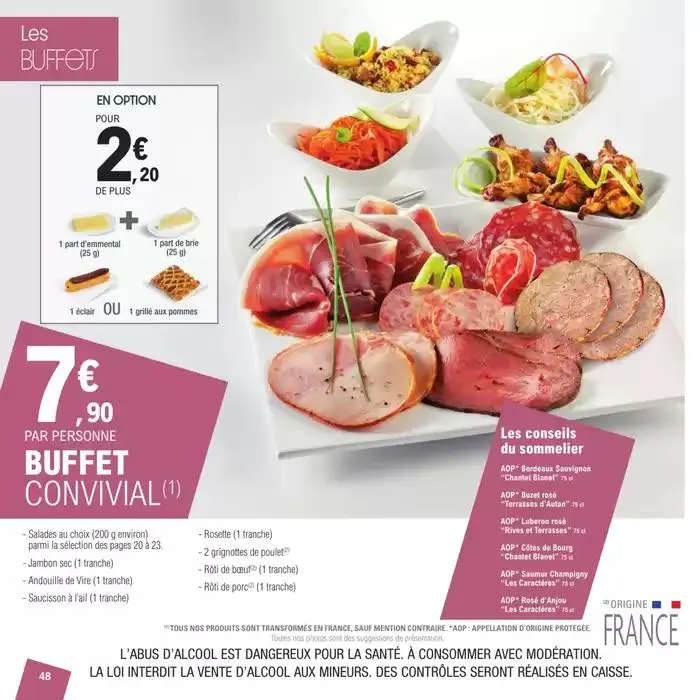 CARTE TRAITEUR PERMANENTE - MIXTE du 27 mars au 24 novembre 2025 - Catalogue page 48