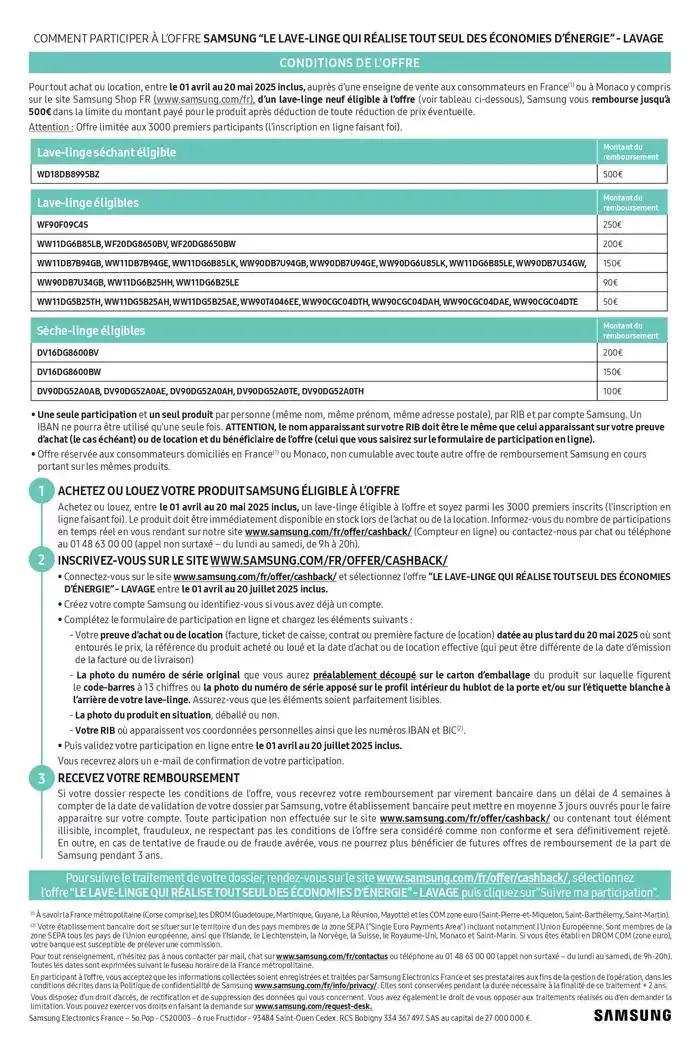 Jusqu'à 500€ remboursés du 1 avril au 20 mai 2025 - Catalogue page 2