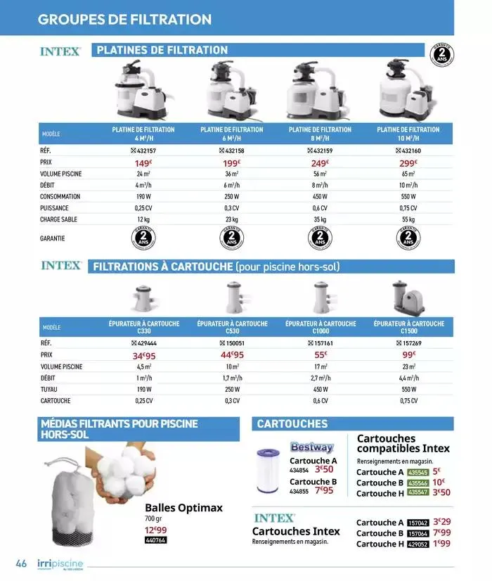 Les plaisir de l'eau Piscine,Spa,Arrosage du 10 mars au 31 décembre 2025 - Catalogue page 46