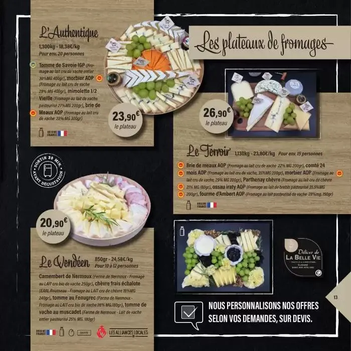 CARTE TRAITEUR PERMANENTE du 1 avril au 31 mars 2026 - Catalogue page 13