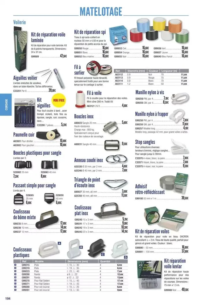 Catalogue Accastillage Diffusion 2025 du 1 janvier au 31 décembre 2025 - Catalogue page 196