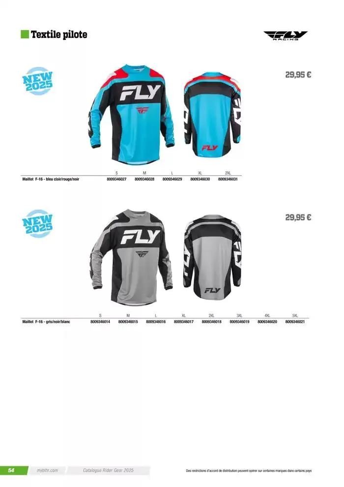 FLY RACING 2025 du 20 novembre au 31 août 2025 - Catalogue page 56