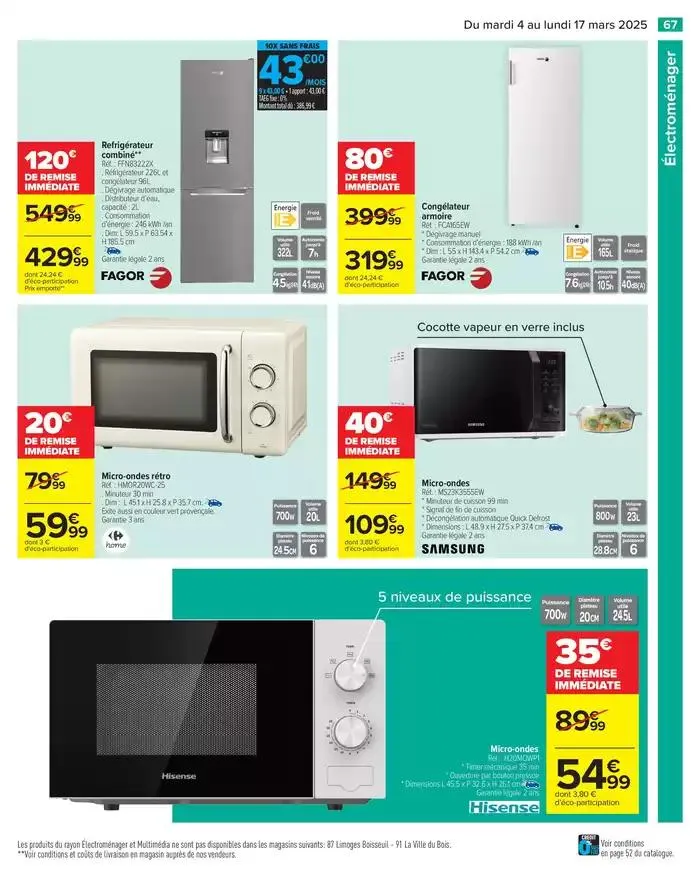 PRODUITS LAITIERS & VÉGÉTAUX du 4 mars au 17 mars 2025 - Catalogue page 69