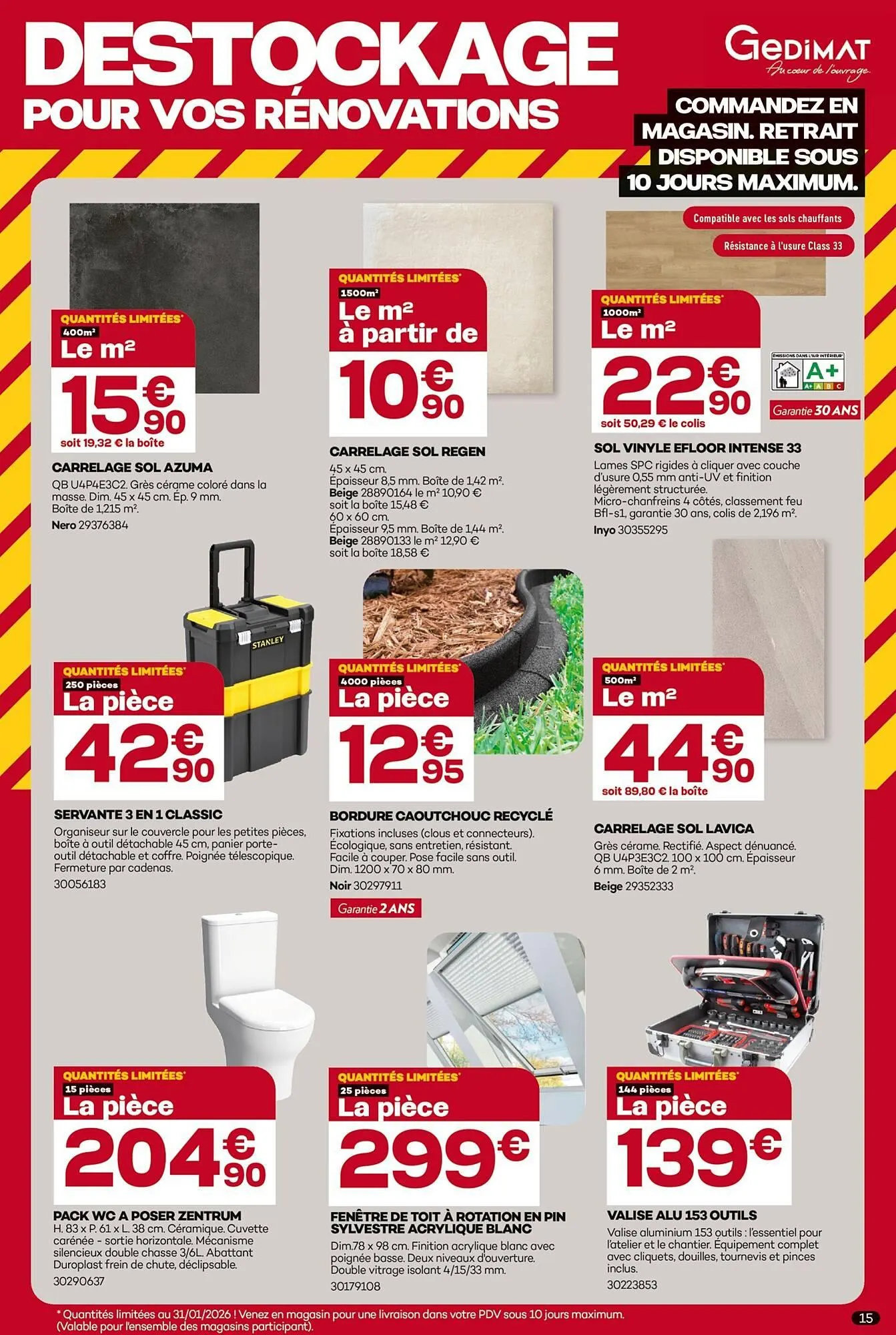 Catalogue Gedimat du 4 mars au 21 mars 2026 - Catalogue page 15