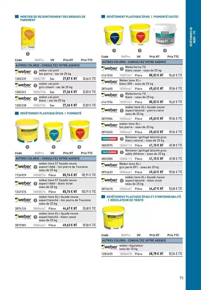 Matériaux 2025 du 1 janvier au 31 décembre 2025 - Catalogue page 75