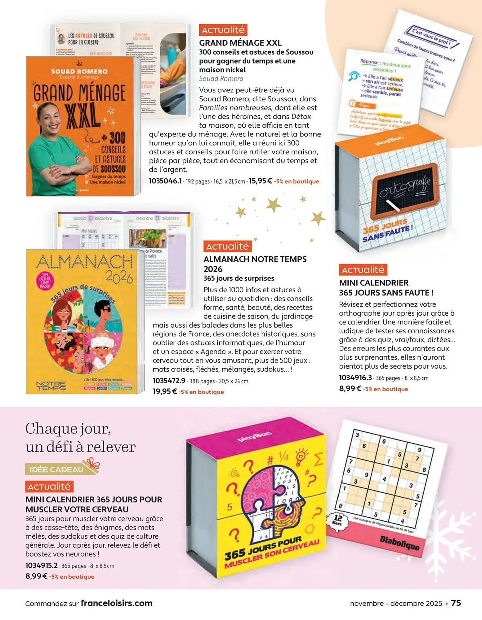 Catalogue France Loisirs du 3 novembre au 31 décembre 2025 - Catalogue page 75