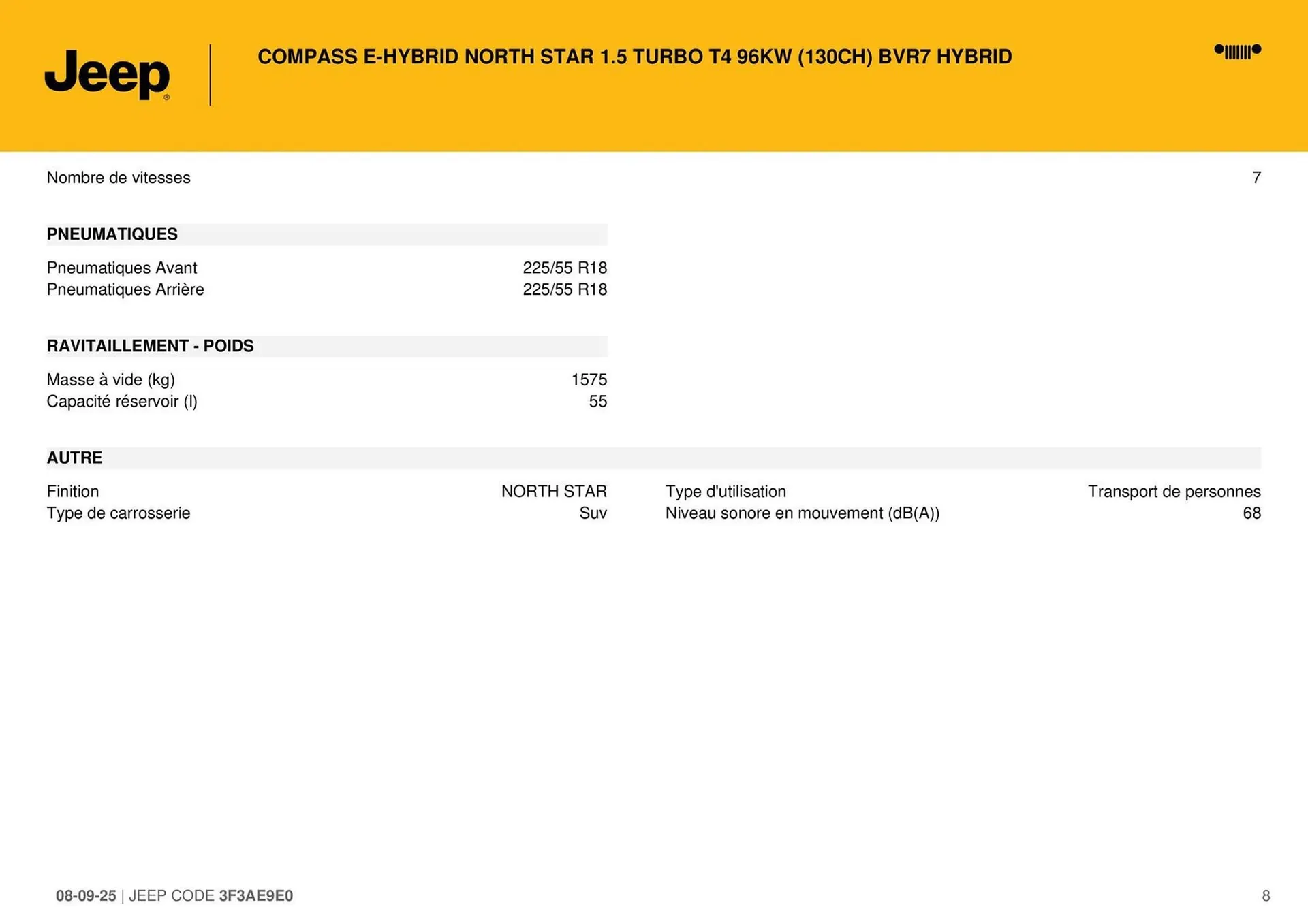 Catalogue Jeep du 9 septembre au 9 septembre 2026 - Catalogue page 8