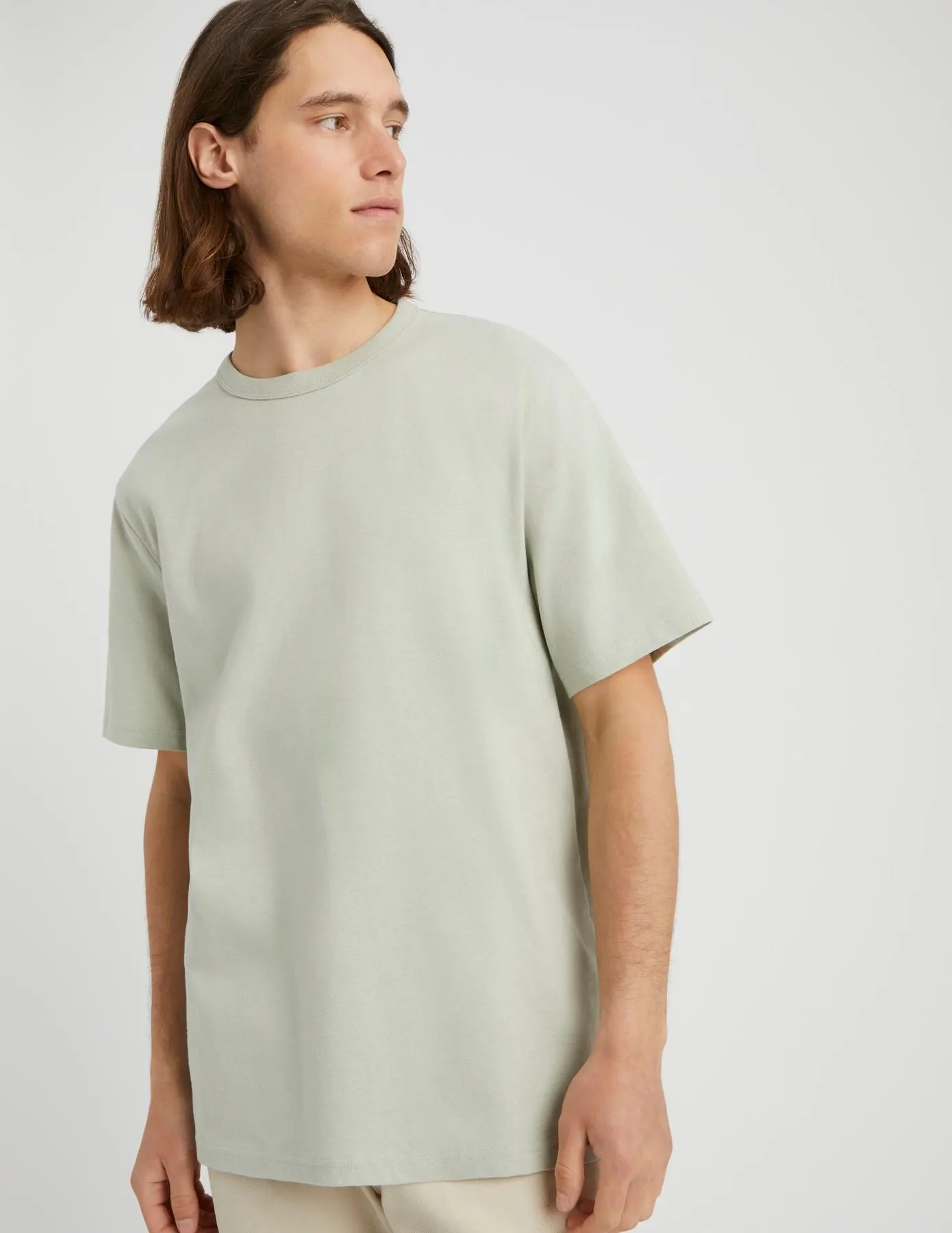 T-shirt coton lin - Vert clair