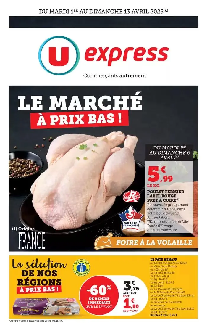 LE MARCHÉ À PRIX BAS ! du 1 avril au 13 avril 2025 - Catalogue page 1