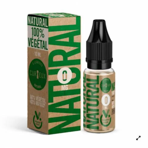 E-Liquide NATURAL 10 ml - 100% Végétal - Curieux Edition Natural