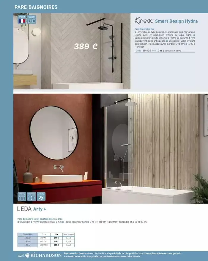 SALLE DE DE BAINS ET CARRELAGE 2025 du 11 avril au 31 décembre 2025 - Catalogue page 242