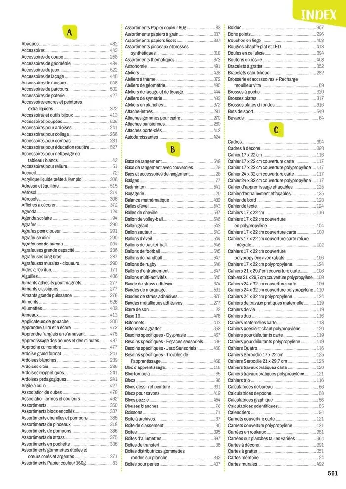 Nos Catalogues Thématiques du 1 janvier au 31 décembre 2025 - Catalogue page 563