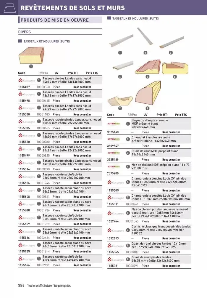 Matériaux 2025 du 1 janvier au 31 décembre 2025 - Catalogue page 386