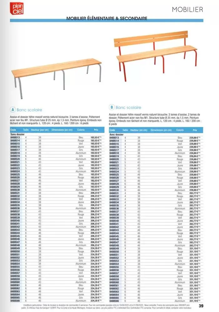 Écoles et loisirs 2025 du 1 janvier au 31 décembre 2025 - Catalogue page 39