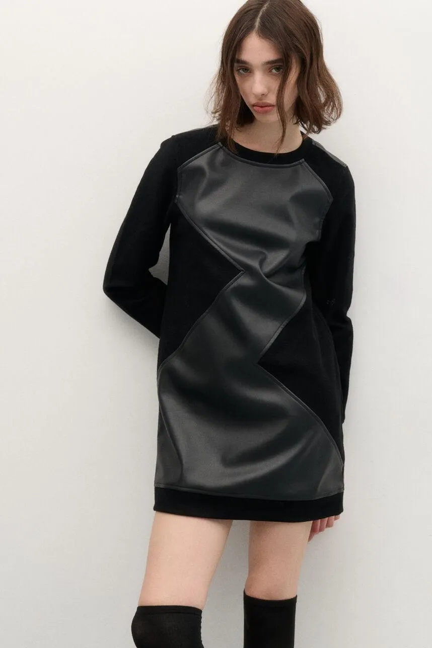 Robe sweat bi-matière REXY