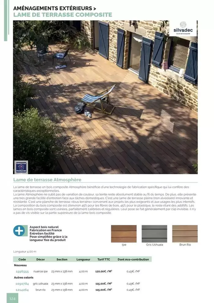 BOIS PANNEAUX 2025 2026 du 30 avril au 31 décembre 2026 - Catalogue page 124