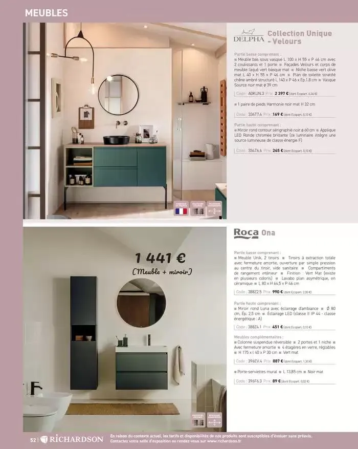 SALLE DE DE BAINS ET CARRELAGE 2025 du 11 avril au 31 décembre 2025 - Catalogue page 54