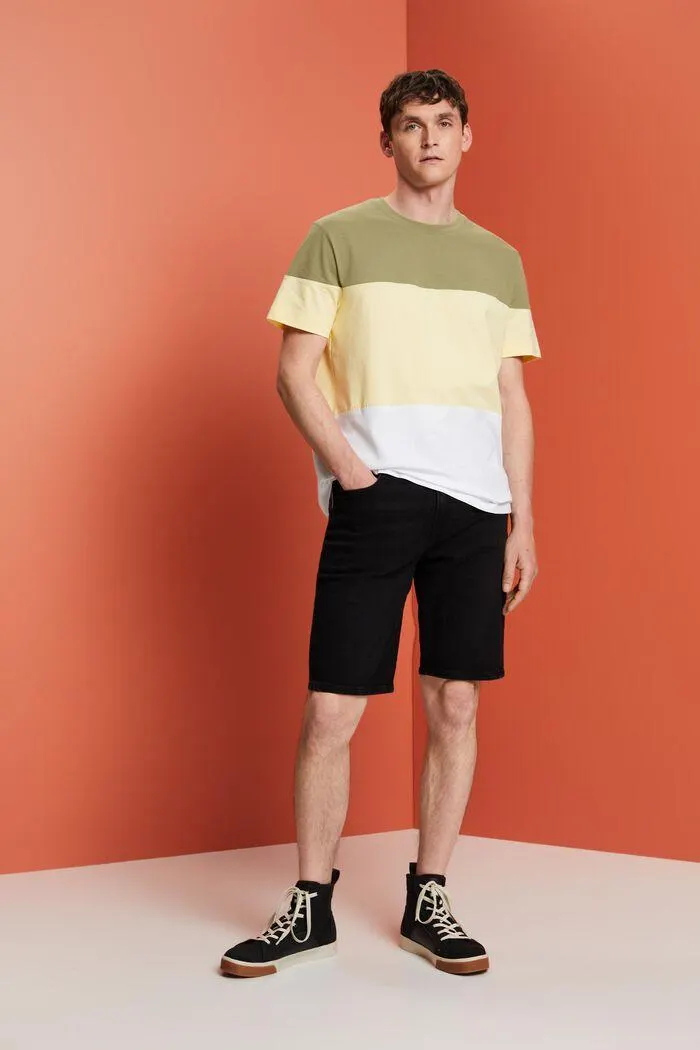 T-shirt color block, 100 % coton