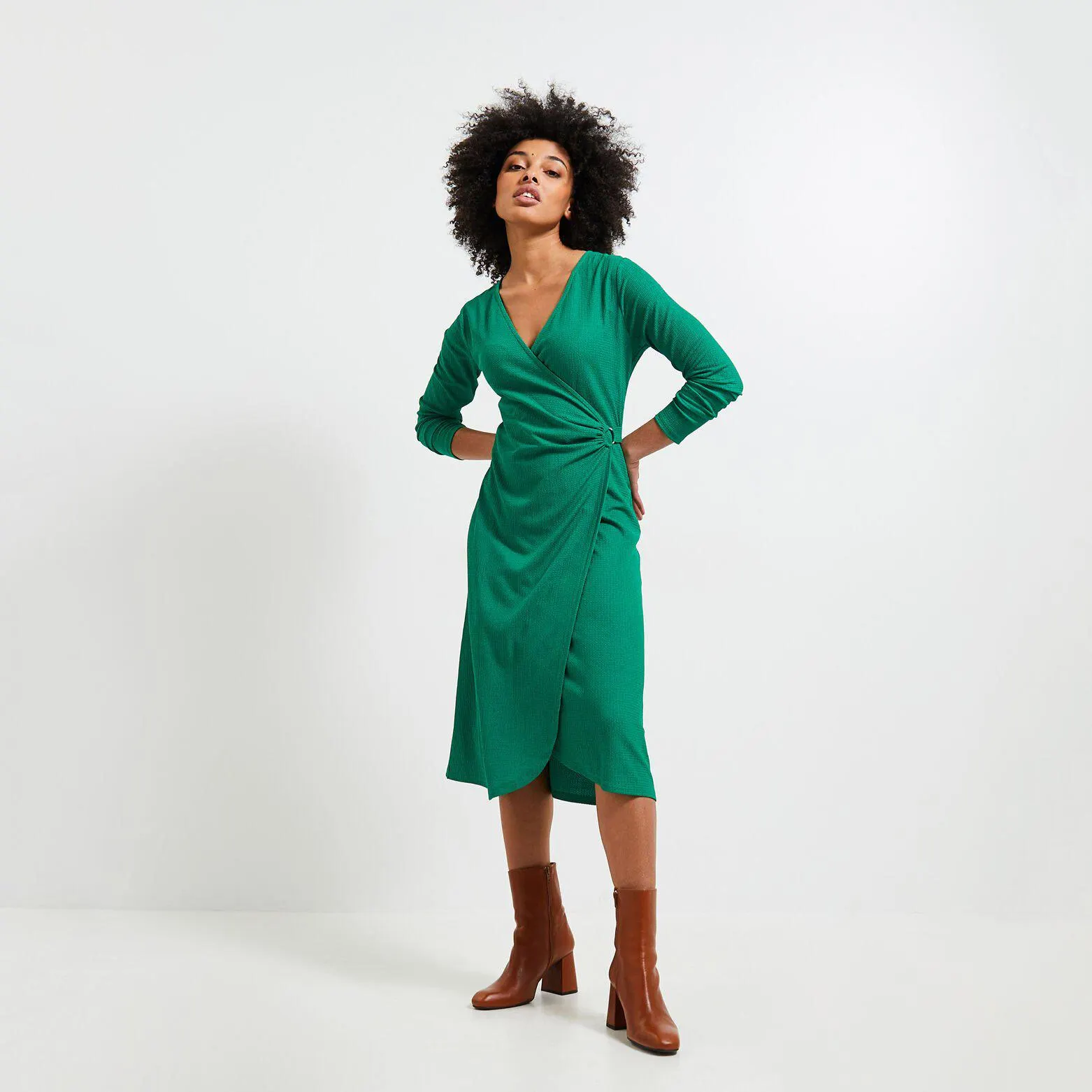 Robe longue maille femme