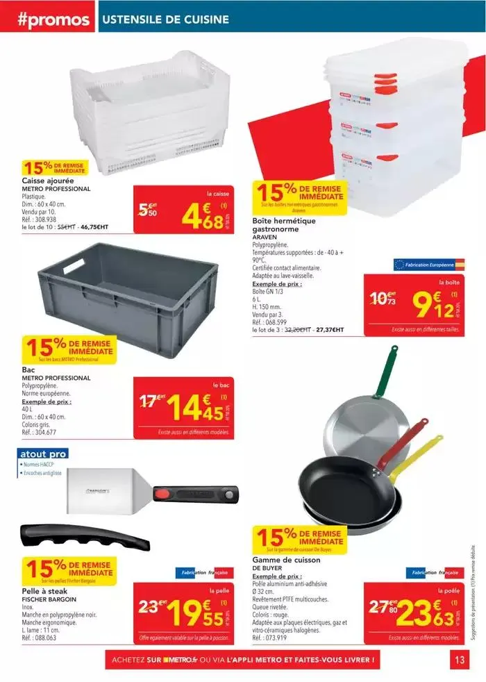 Metro #Sélection Promos Equipement du 28 février au 26 mars 2025 - Catalogue page 13