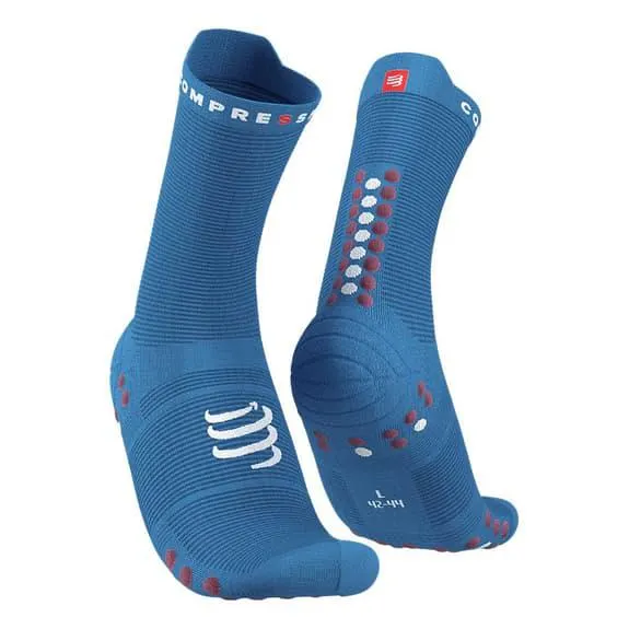 Chaussettes Compressport Pro Racing v4.0 Run High bleu