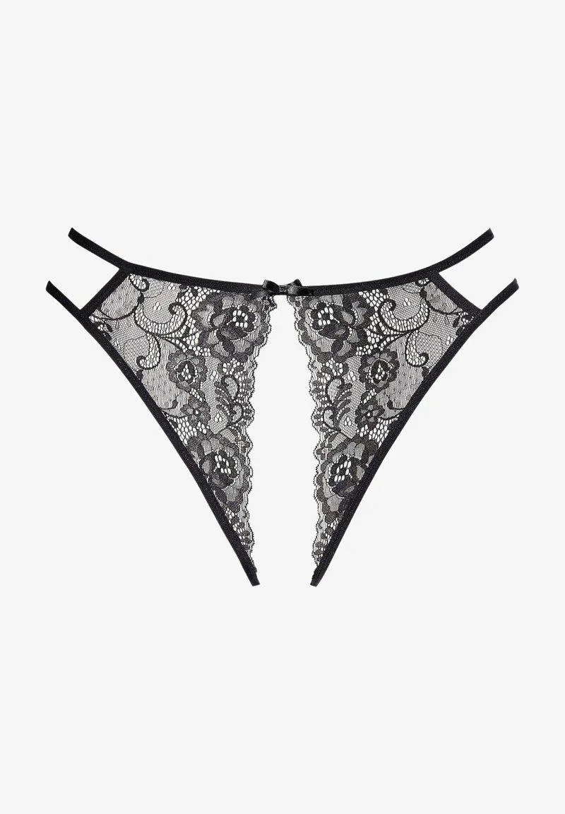 PETITE FLEUR GOLD BY LASCANA THONG OUVERT - String - schwarz