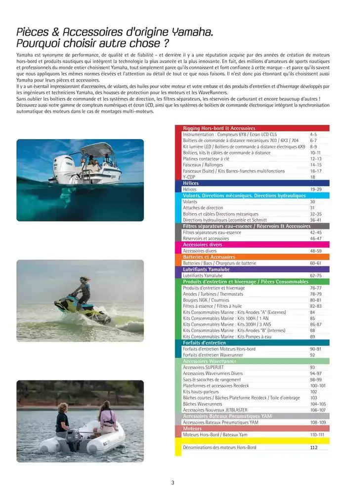 Catalogue Yamaha Marine - Accessoires Marine 2025 du 1 mars au 31 mars 2025 - Catalogue page 3