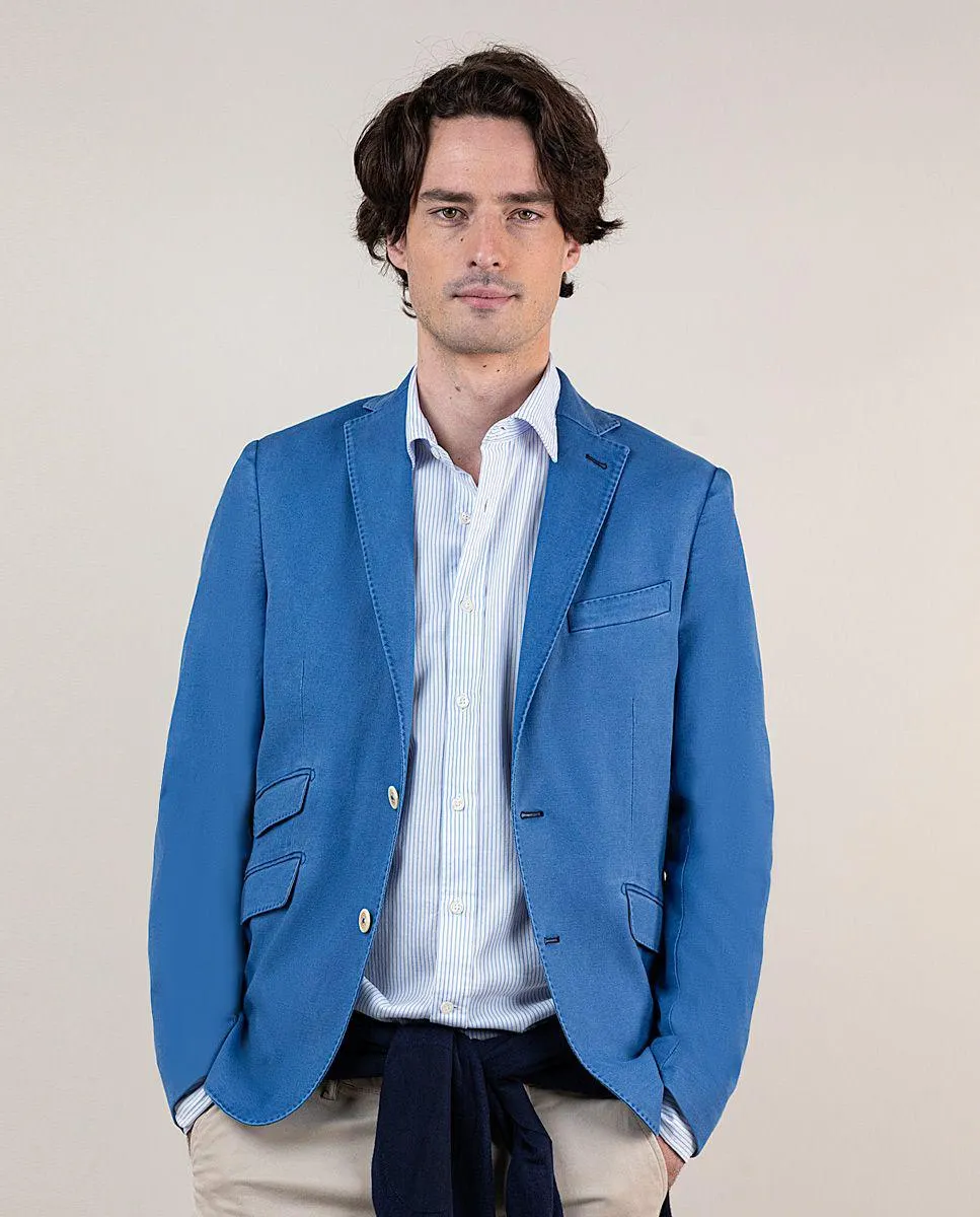 Veste Panama Délavage Bleu