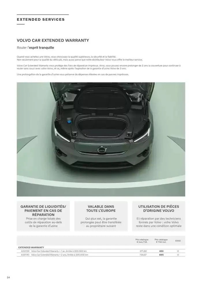 VOLVO EX40 FULLY ELECTRIC du 7 janvier au 31 décembre 2025 - Catalogue page 24