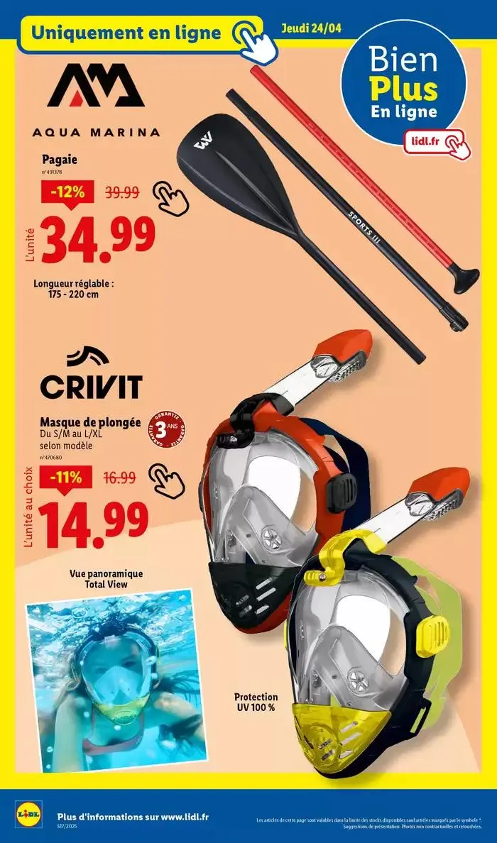 Ne manquez pas les ventes de jardinage et textile ce jeudi chez Lidl du 21 avril au 24 avril 2025 - Catalogue page 40