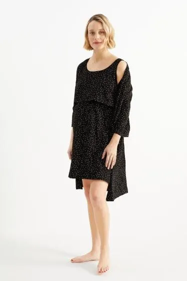 Set - nursing nightdress and dressing gown - 2 piece