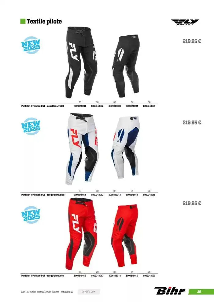 FLY RACING 2025 du 20 novembre au 31 août 2025 - Catalogue page 37