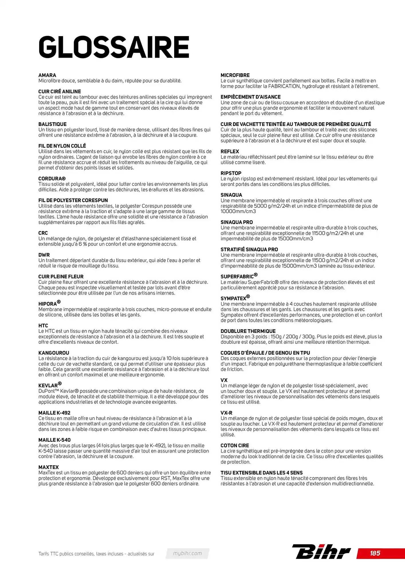 Catalogue Bihr du 12 décembre au 31 décembre 2025 - Catalogue page 185