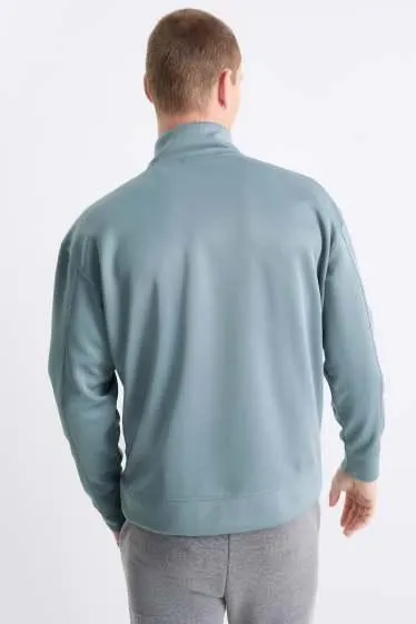 Technical zip-through sweatshirt