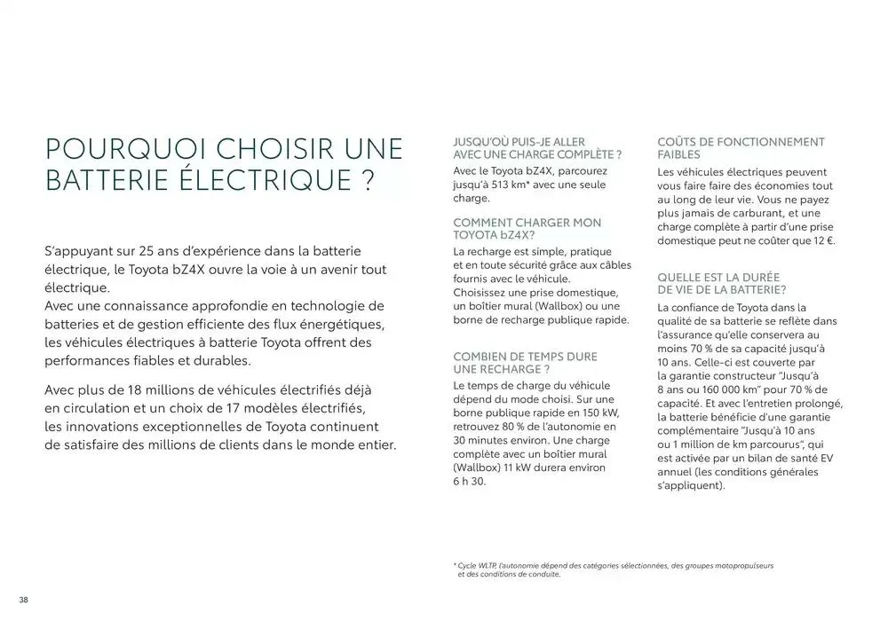 Toyota bZ4X  du 24 octobre au 24 octobre 2025 - Catalogue page 38