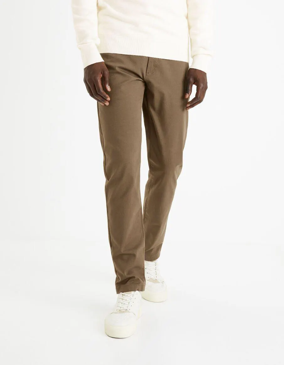 Pantalon chino slim - taupe