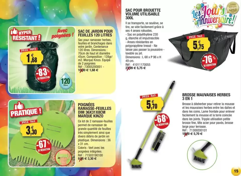 Les jours Anniversaire ! du 11 avril au 31 décembre 2025 - Catalogue page 15