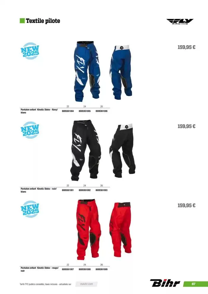 FLY RACING 2025 du 20 novembre au 31 août 2025 - Catalogue page 99