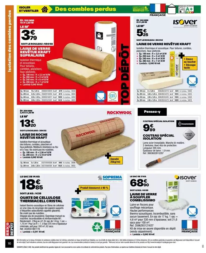 J’améliore mon habitat à prix dépôt du 2 octobre au 9 octobre 2024 - Catalogue page 16