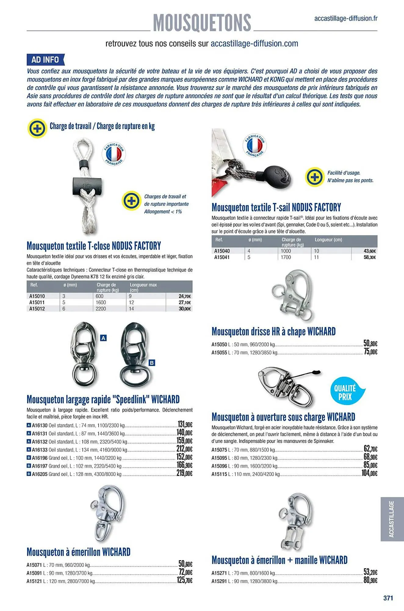 Catalogue Accastillage Diffusion du 1 mars au 31 décembre 2023 - Catalogue page 373