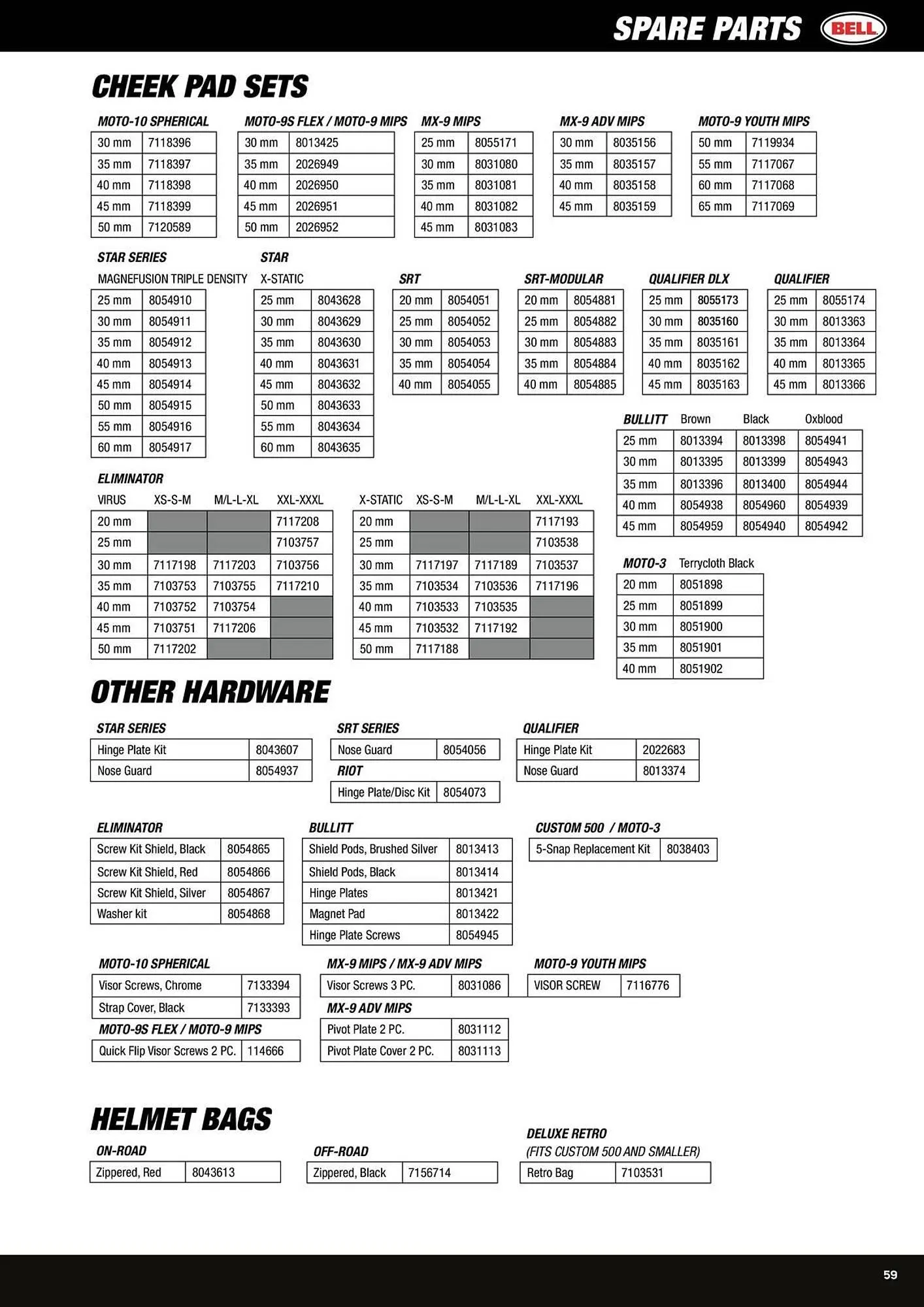 Catalogue Bihr du 27 mars au 31 décembre 2025 - Catalogue page 59