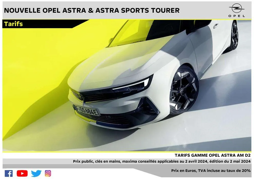 Opel Nouvelle Astra du 3 mai au 3 mai 2025 - Catalogue page 1