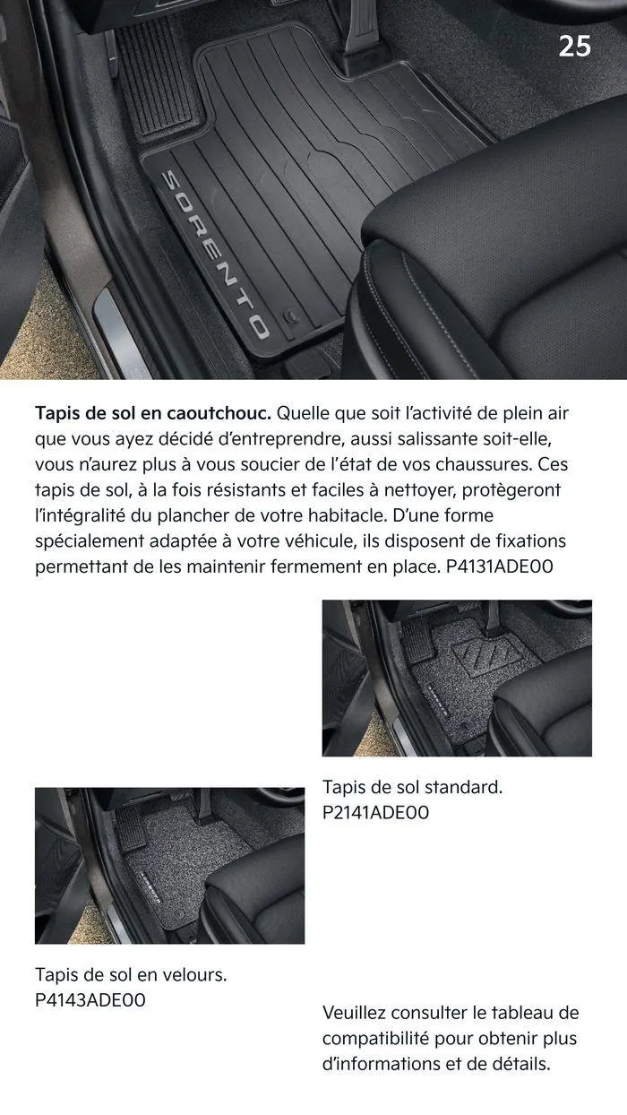 KIA Sorento Hybride - Accessoires du 13 juin au 4 juin 2025 - Catalogue page 25