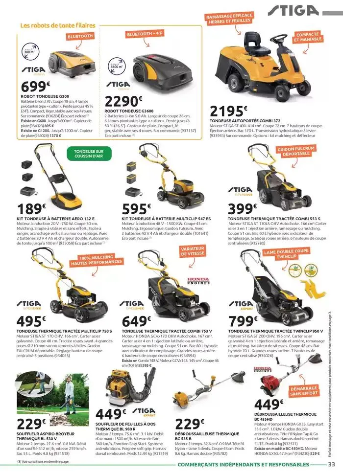 Motoculture et remorques du 1 mars au 31 mai 2025 - Catalogue page 33