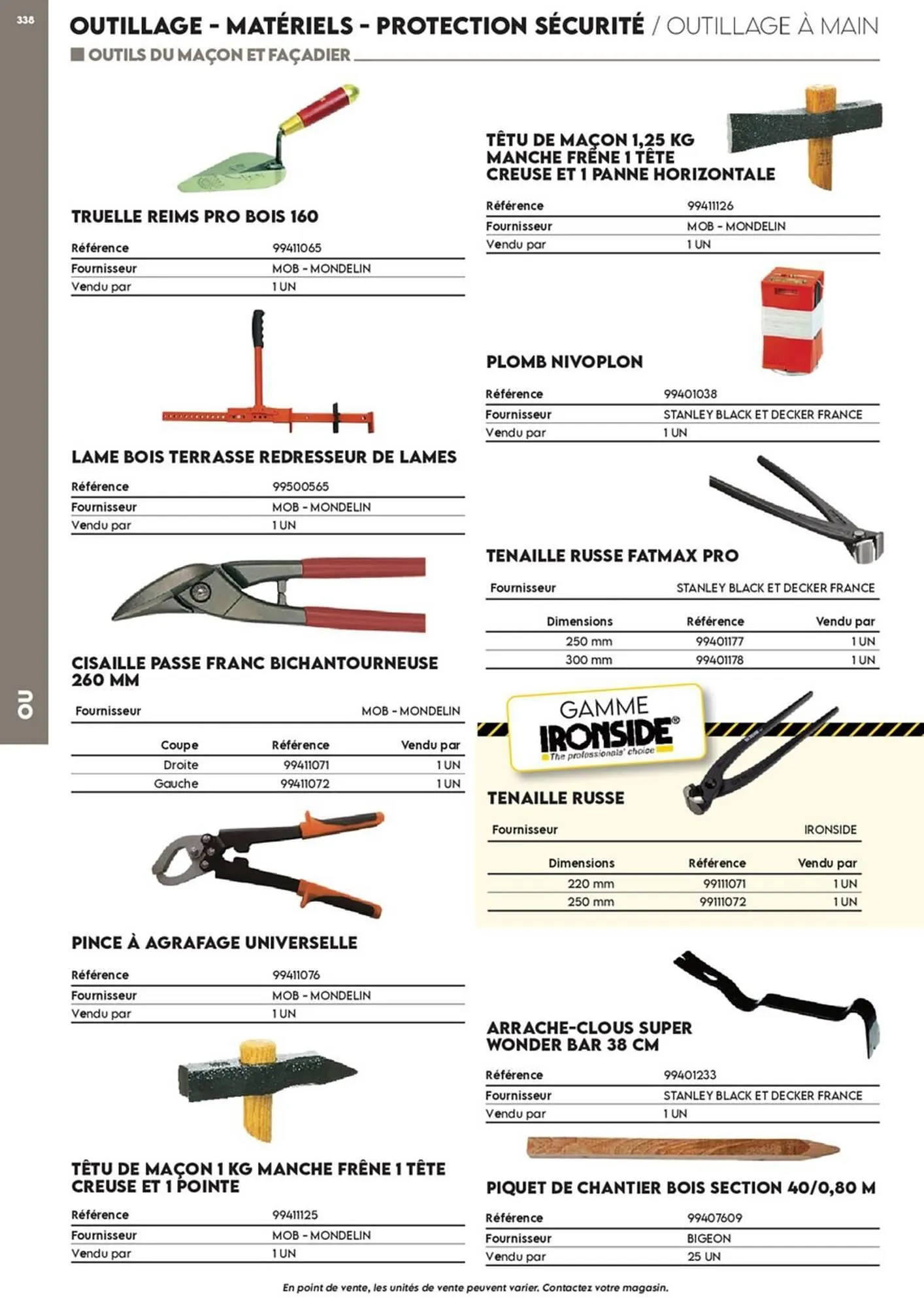 Catalogue Tout faire matériaux du 17 décembre au 30 décembre 2025 - Catalogue page 264